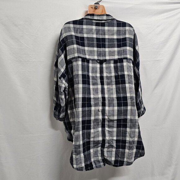 Anthropologie Pilcro The Bo Plaid Relaxed Top Blouse Shirt Size M/L - Picture 9 of 16